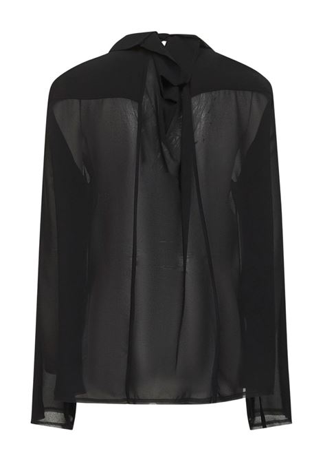 camicia asymmetrical collar donna nera MM6 MAISON MARGIELA | S62DT0049 M35468900